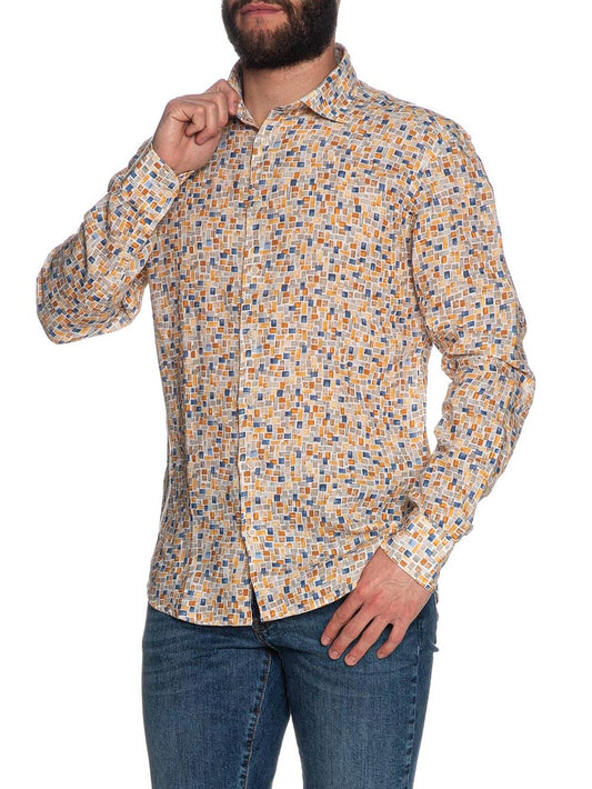 Bastoncino Camicia Uomo B2658 Arancio