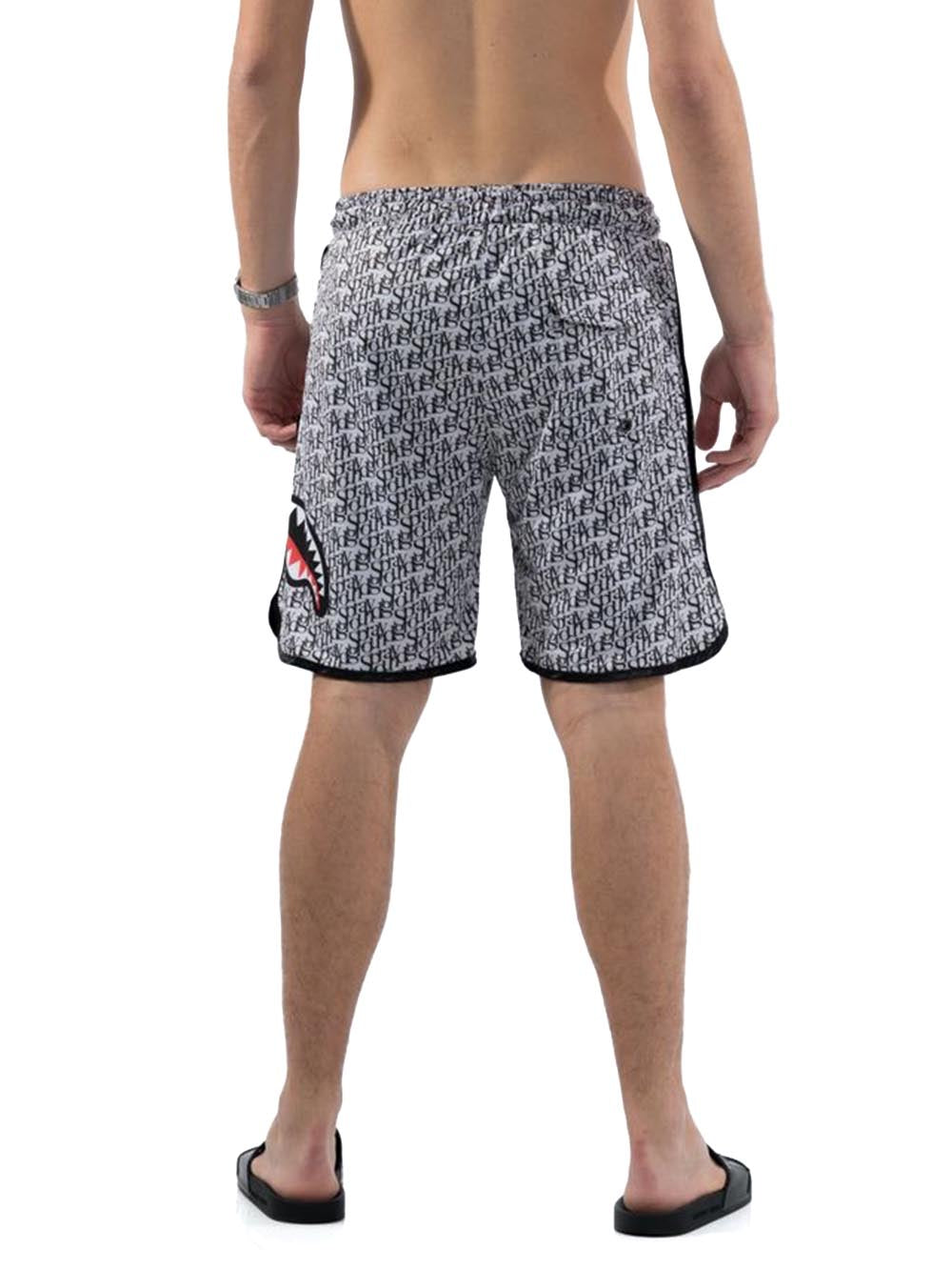 Sprayground Costume Uomo Spior Swim Sp050 Bianco nero