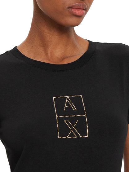 Armani Exchange T-shirt Donna 6dyt35 Yjctz Nero