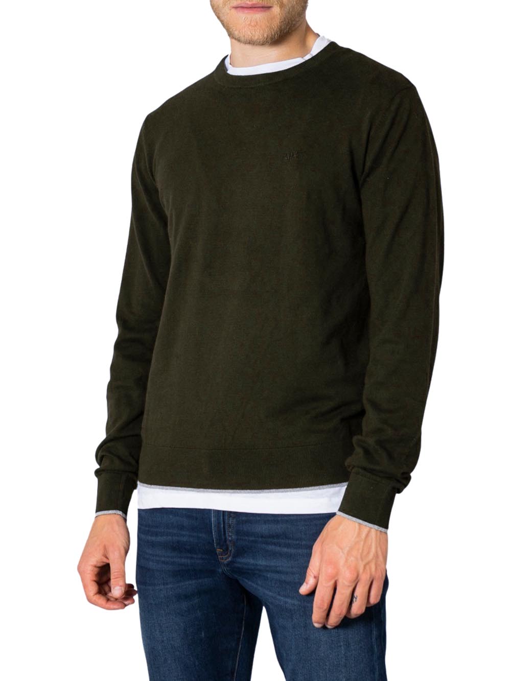 Armani Exchange Maglia Uomo 8nzm6a Zm1hz Verde oliva