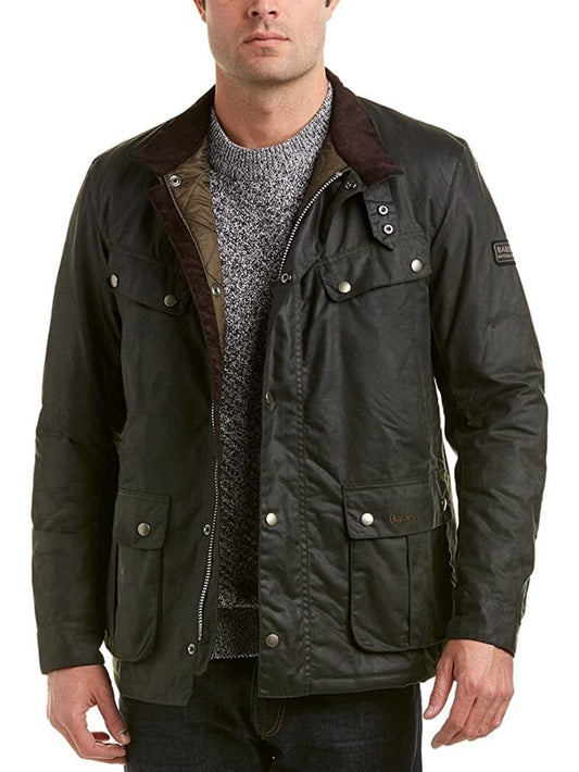 Barbour International Giubbino Uomo Mwx0337 Duke Wax Jacket Verde