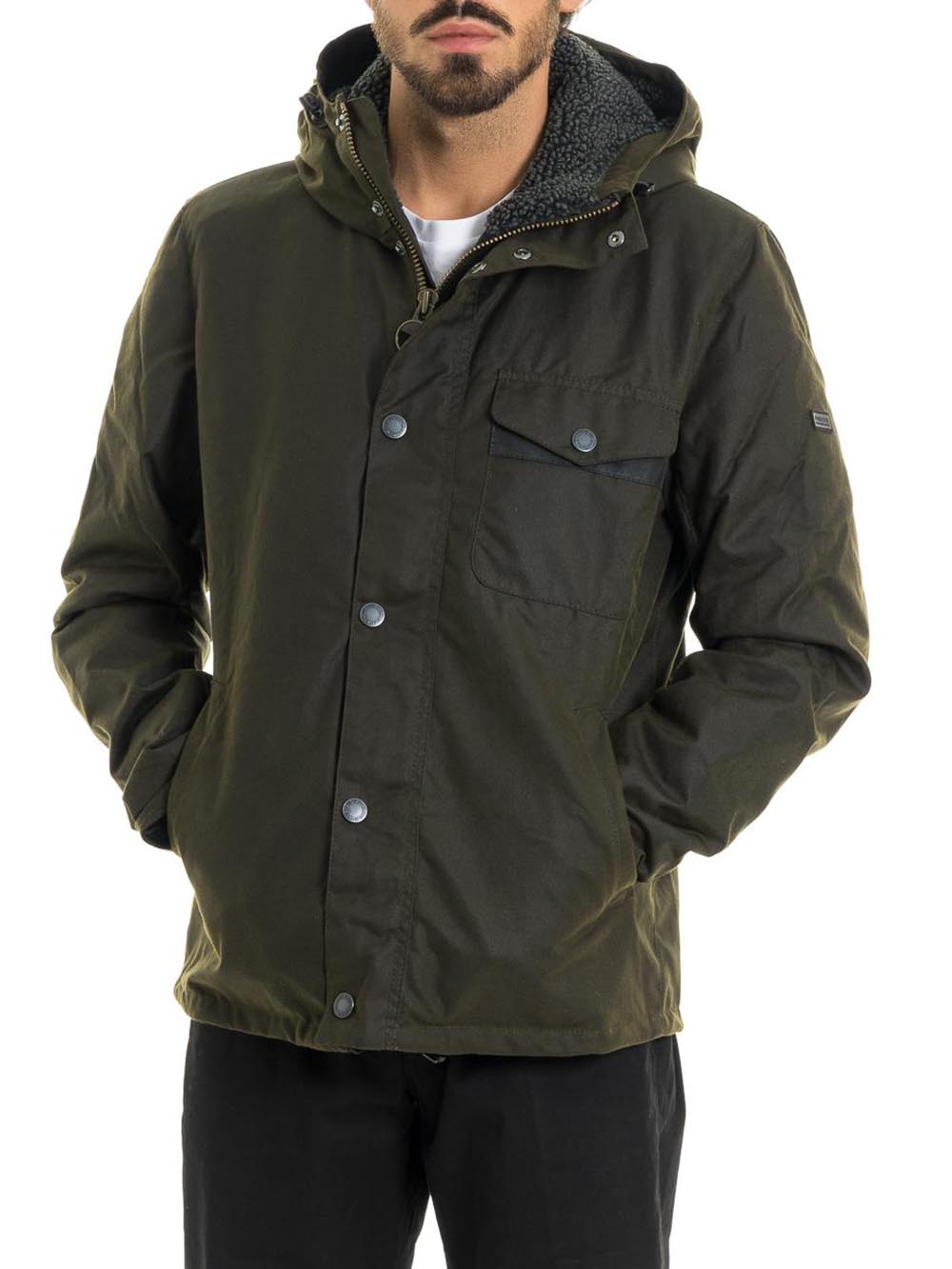 Barbour International Giubbino Uomo Mwx1372 Kevlar Wax Jacket Verde oliva