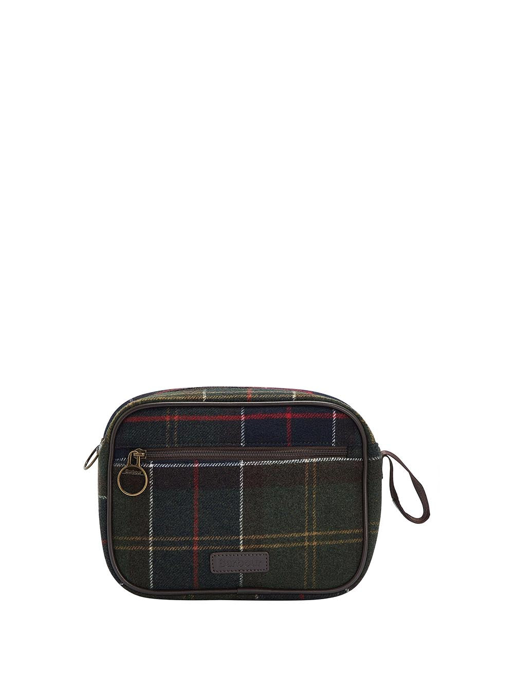 Barbour Pochette Unisex Lac0331 Allowhay Tartan Wash Bag Verde