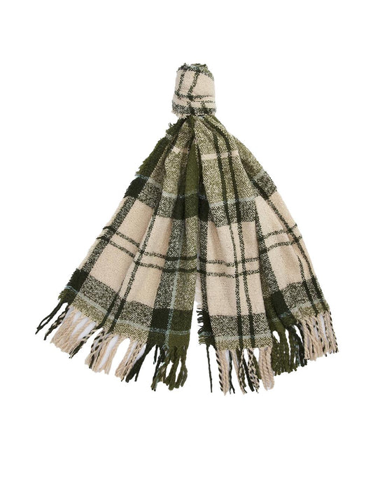 Barbour Sciarpa Donna Lsc0130 Tartan Boucle Scarf Verde/beige