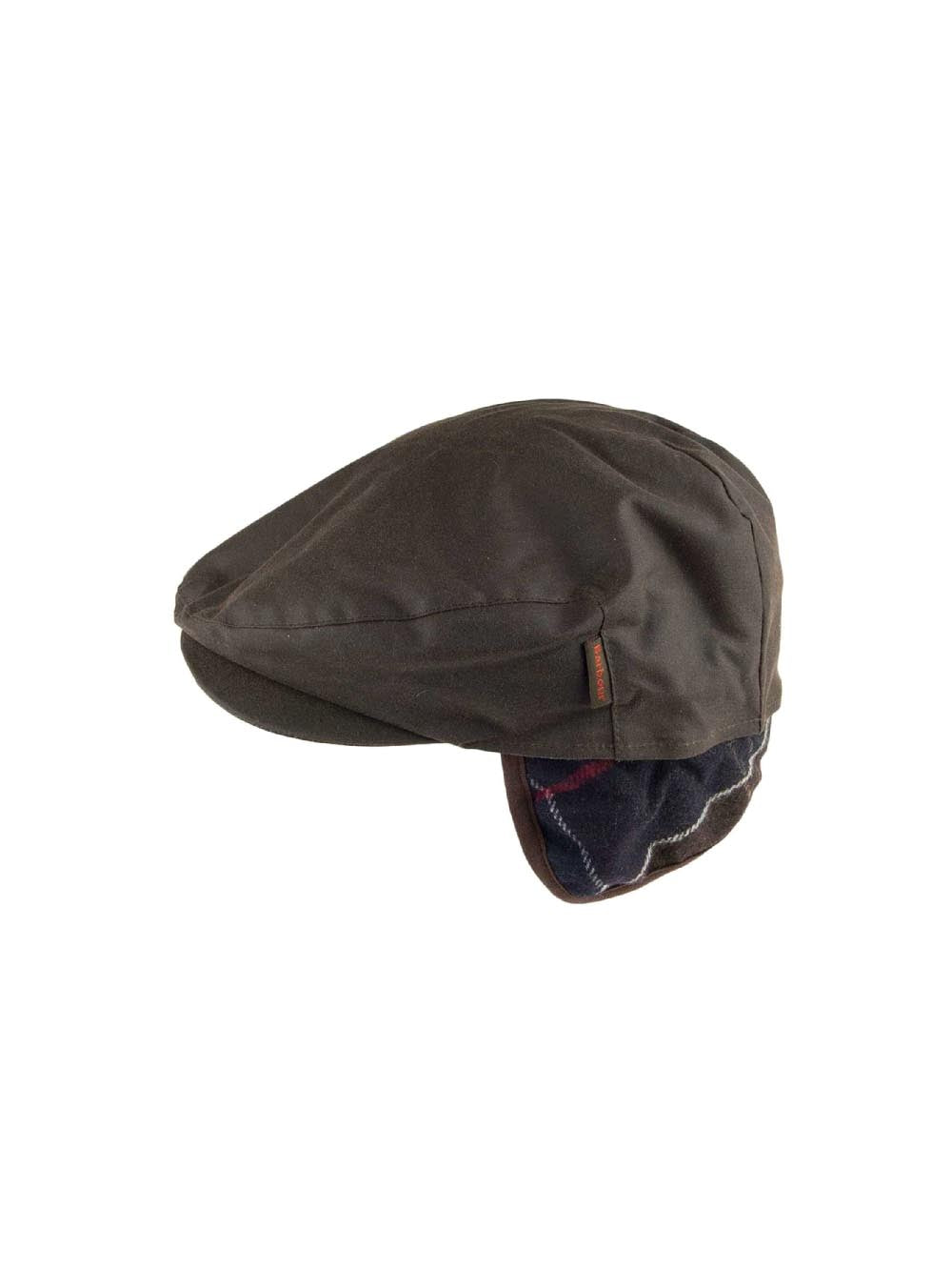 Barbour Cappello Uomo Mha0294 Cheviot Wax Flat Cap Verde oliva