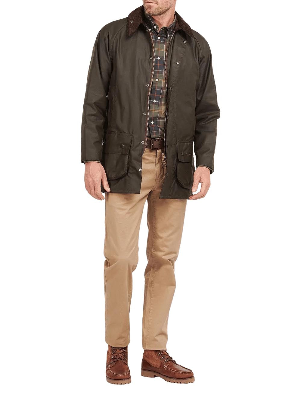 Barbour Giubbino Uomo Mwx0002 Classic Beaufort Wax Jacket Verde oliva