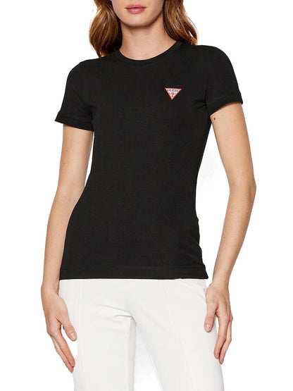 Guess T-shirt Donna W2yi44 J1314 Mini Triangle Nero