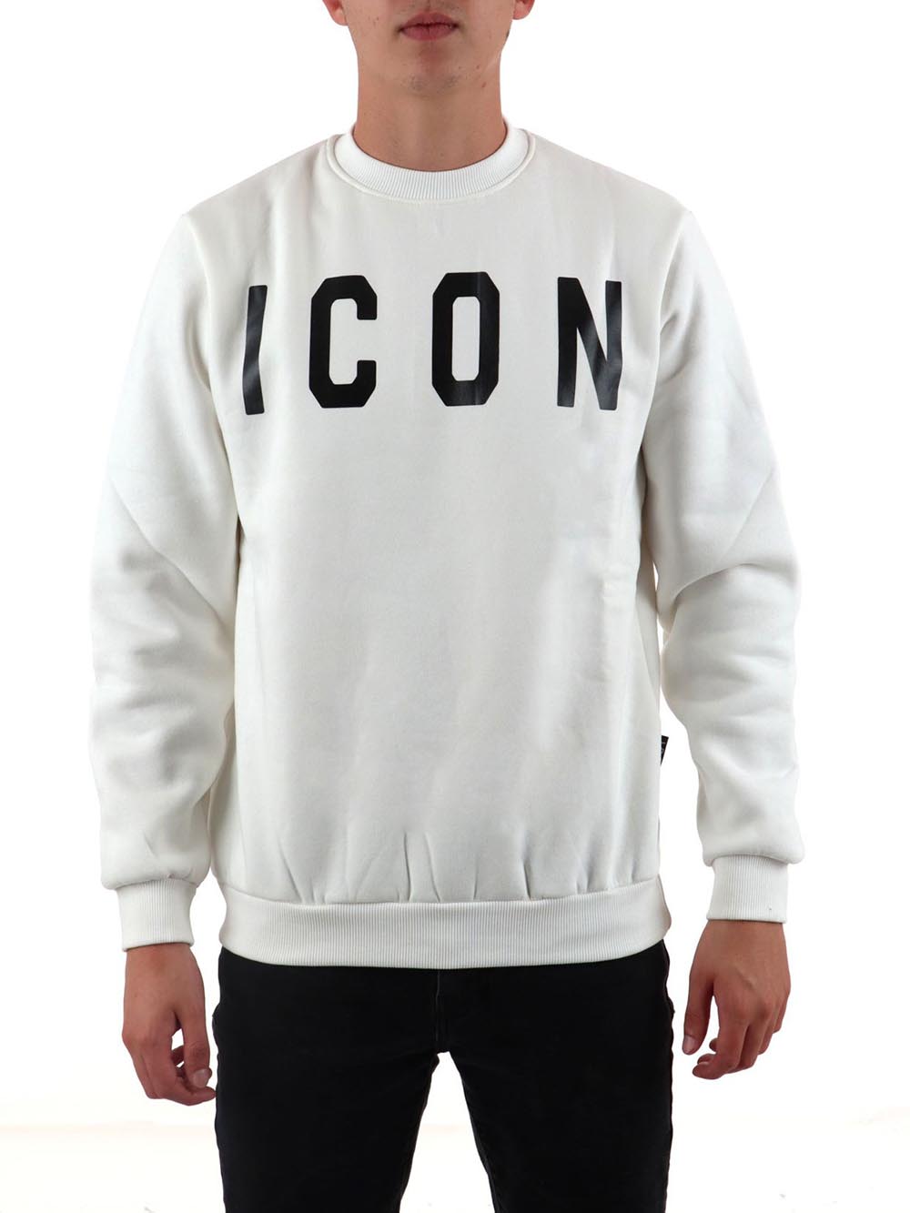 ICON Felpa Uomo Iu9023fg Bianco