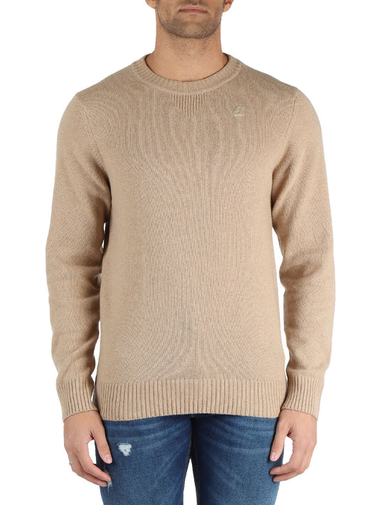 K-Way Pullover Uomo K2112pw Sebastien Lambswool Beige