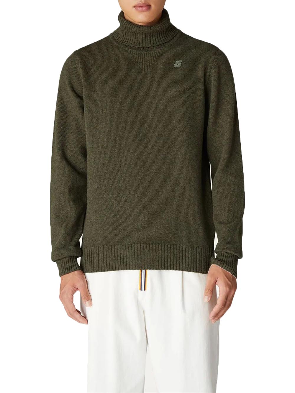 K-Way Pullover Uomo K2112qw Henry Lambswool Verde bosco