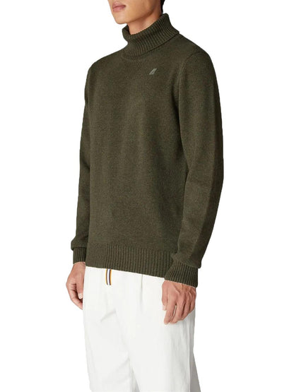 K-Way Pullover Uomo K2112qw Henry Lambswool Verde bosco