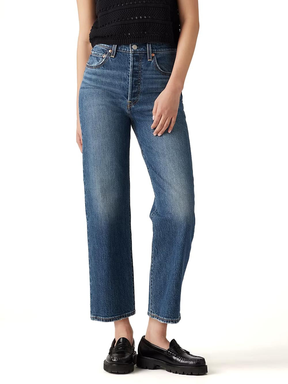 Levi's Jeans Donna Ribcage Straight Ankle 72693 Scuro