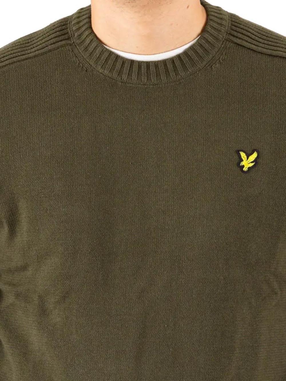 Lyle & Scott Pullover Uomo Kn1925v Verde oliva