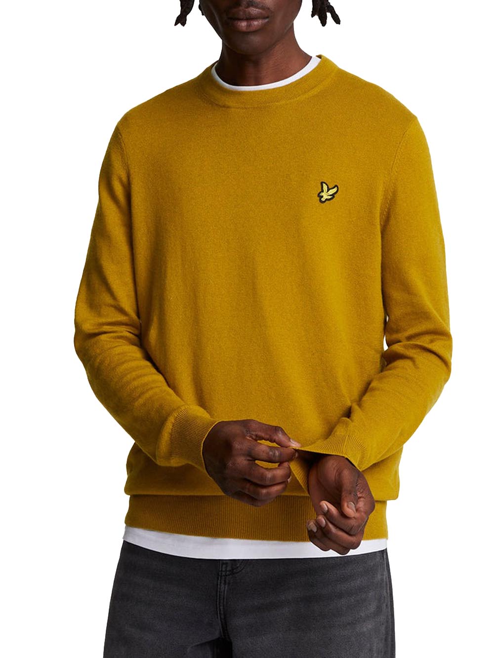 Lyle & Scott Pullover Uomo Kn2110v Giallo ocra