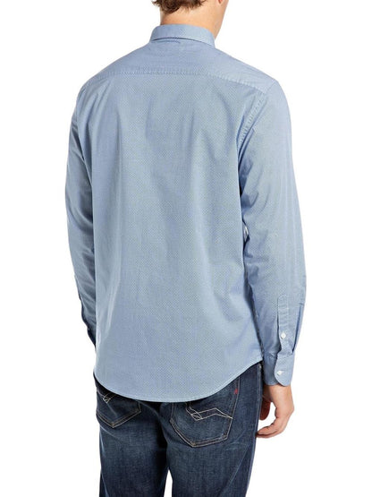 Replay Camicia Uomo M4049a.000.74953 Bianco/celeste