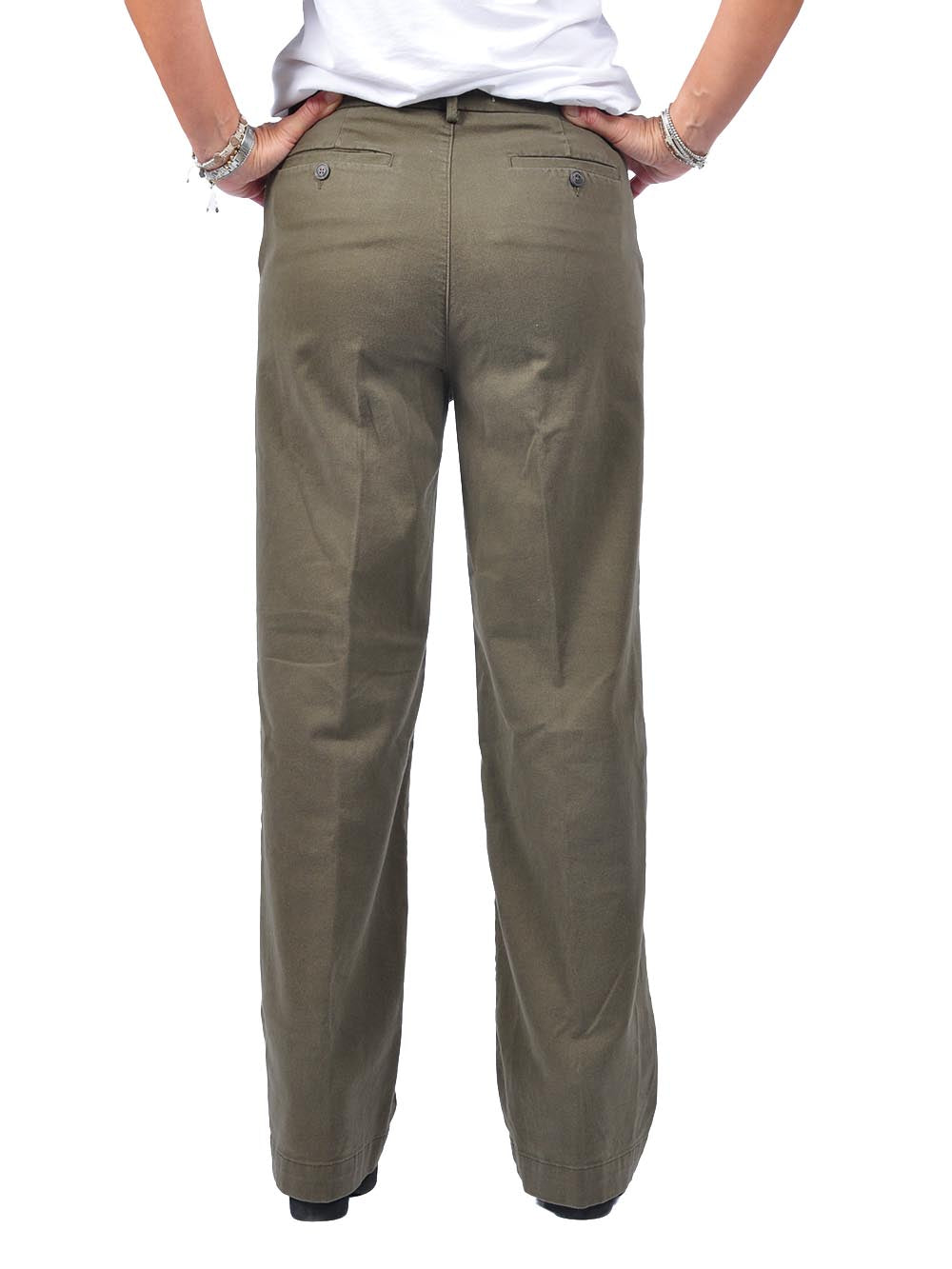 Roy Roger's Pantalone Donna Lais Woman Rnd041 P403 Verde militare