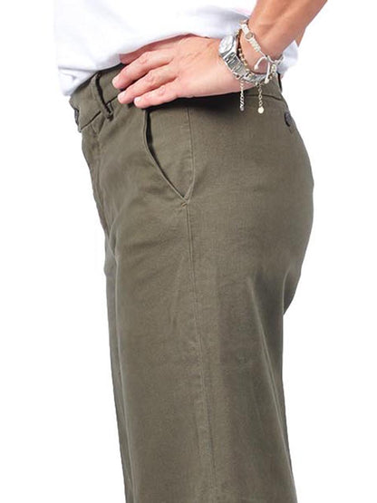 Roy Roger's Pantalone Donna Lais Woman Rnd041 P403 Verde militare