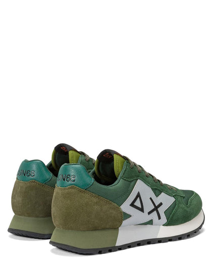 SUN68 Sneakers Uomo Z44113 Jaki Solid Verde inglese