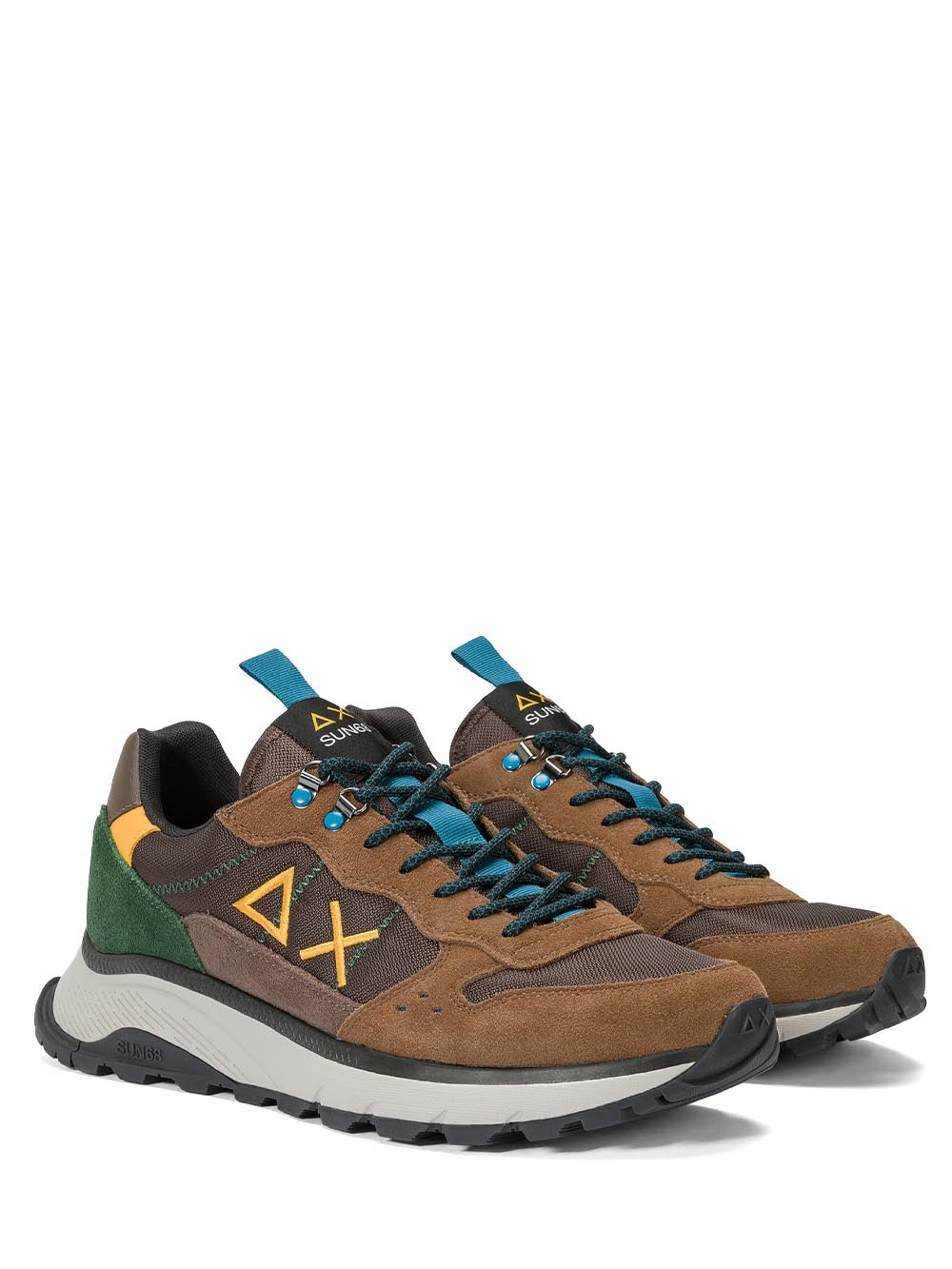 SUN68 Sneakers Uomo Z44128 Fire And Camping Marrone