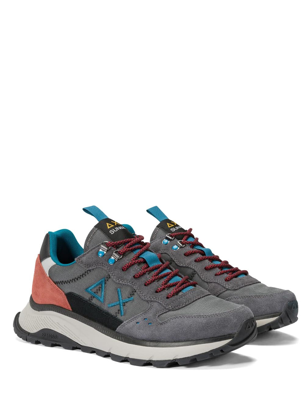 SUN68 Sneakers Uomo Z44128 Fire And Camping Grigio scuro