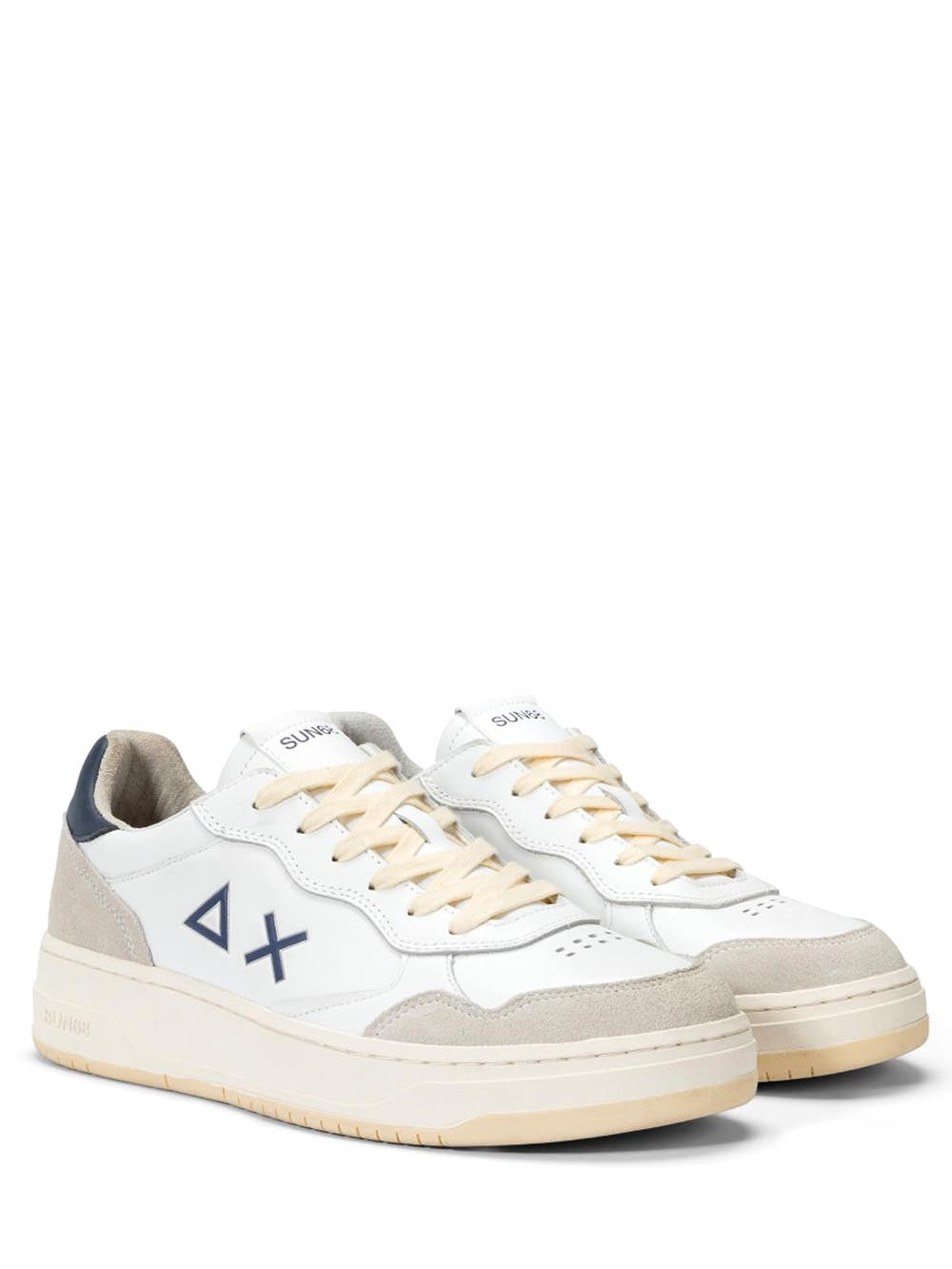 SUN68 Sneakers Uomo Z44148 Big Basket Bianco