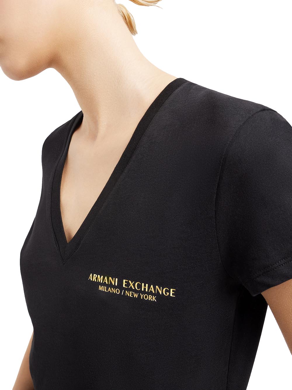 Armani Exchange T-shirt Donna 8nyt81 Yjg3z Nero/oro