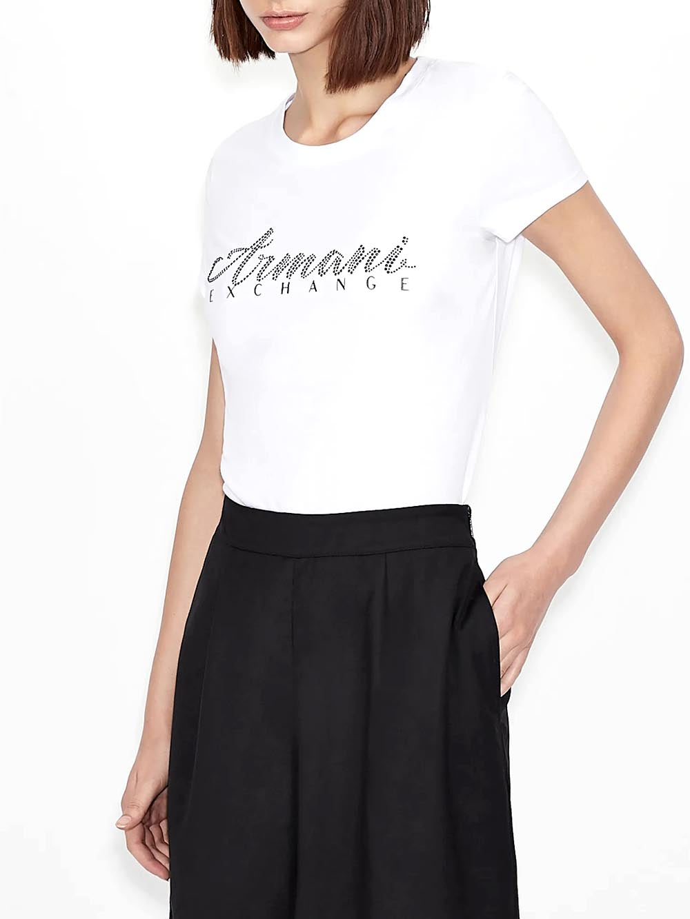 Armani Exchange T-shirt Donna 8nyt91 Yjg3z Bianco