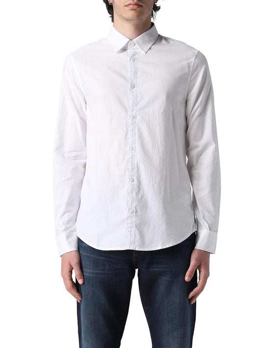 Armani Exchange Camicia Uomo 8nzcgb Z8anz Bianco