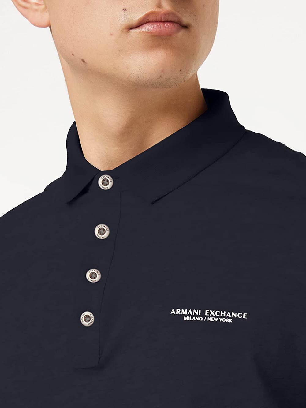 Armani Exchange Polo Uomo 8nzf80 Z8h4z Blu