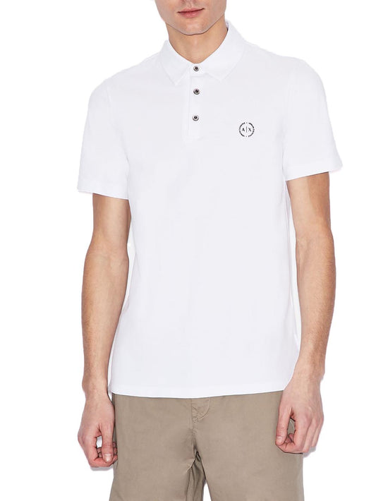 Armani Exchange Polo Uomo 8nzf91 Zj81z Bianco