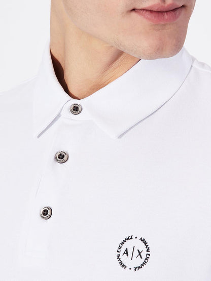 Armani Exchange Polo Uomo 8nzf91 Zj81z Bianco