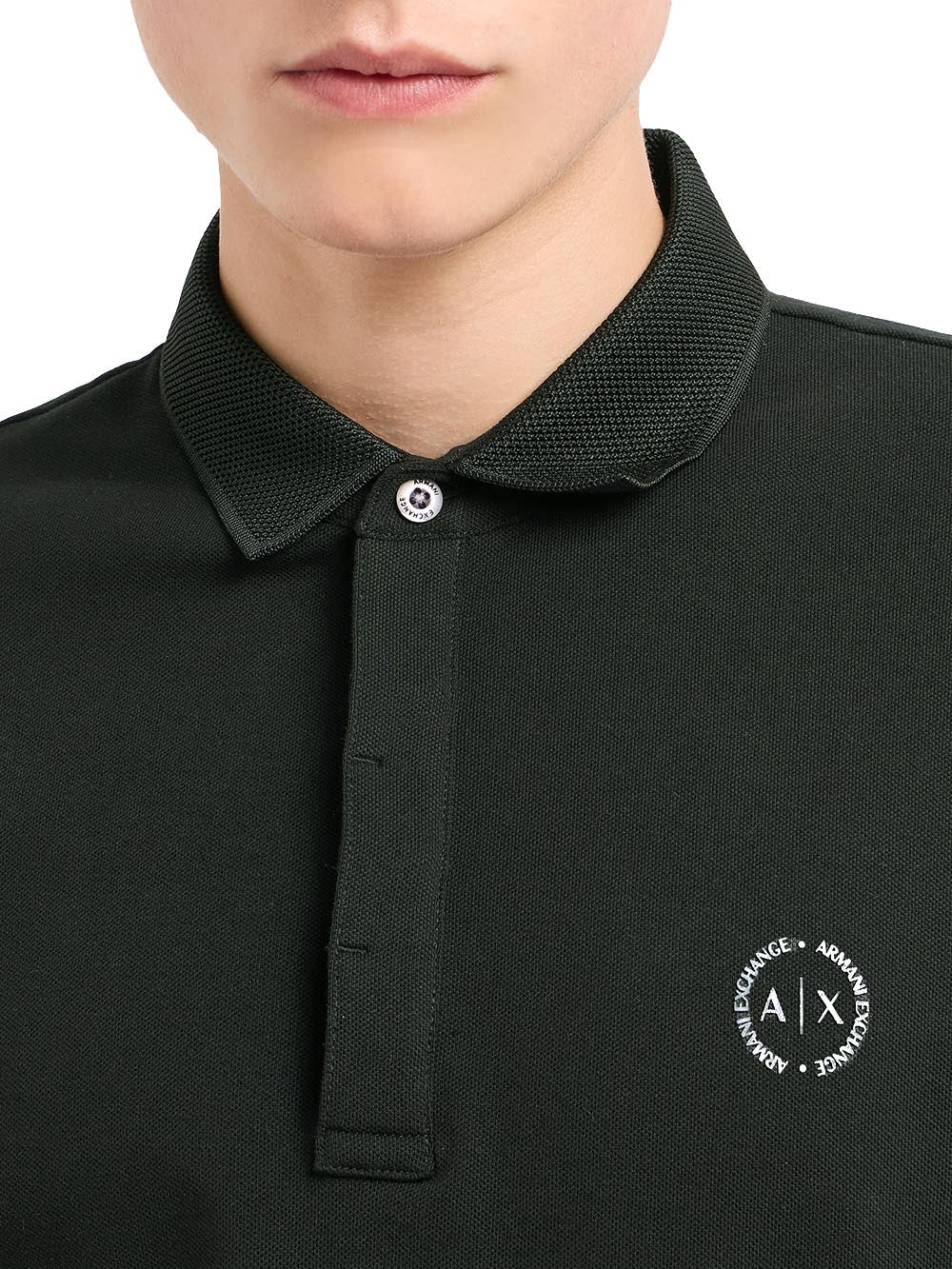 Armani Exchange Polo Uomo 8nzf91 Zj81z Verde scuro