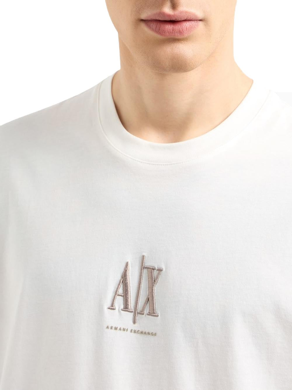 Armani Exchange T-shirt Uomo Xm000363 Af12308 Panna