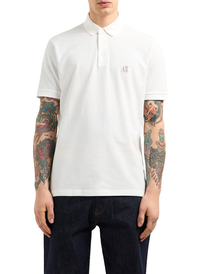 Armani Exchange Polo Uomo Xm000367 Af13022 Bianco