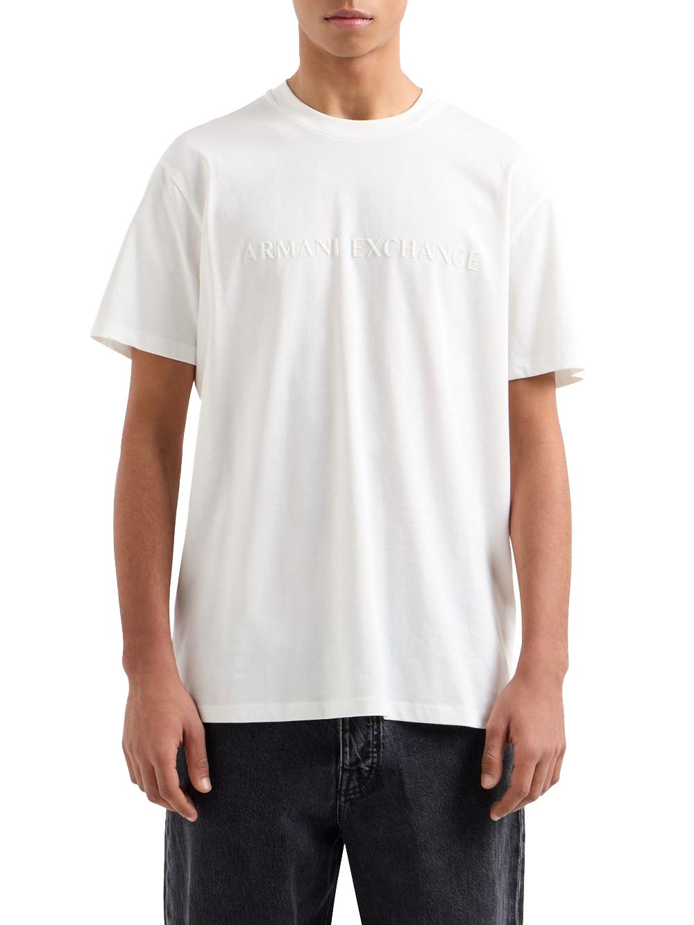 Armani Exchange T-shirt Uomo Xm000554 Af10356 Panna