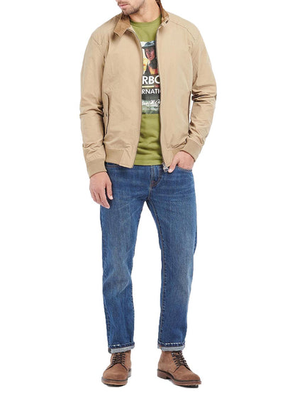 Barbour International Giubbino Uomo Mca0427 Rectifier Harrington Casual Beige