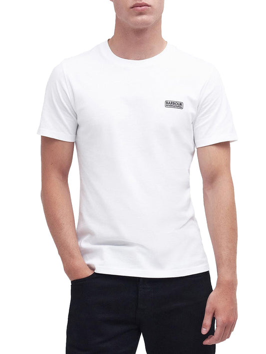 Barbour International T-shirt Uomo Mts0141 Small Logo T-Shirt Bianco