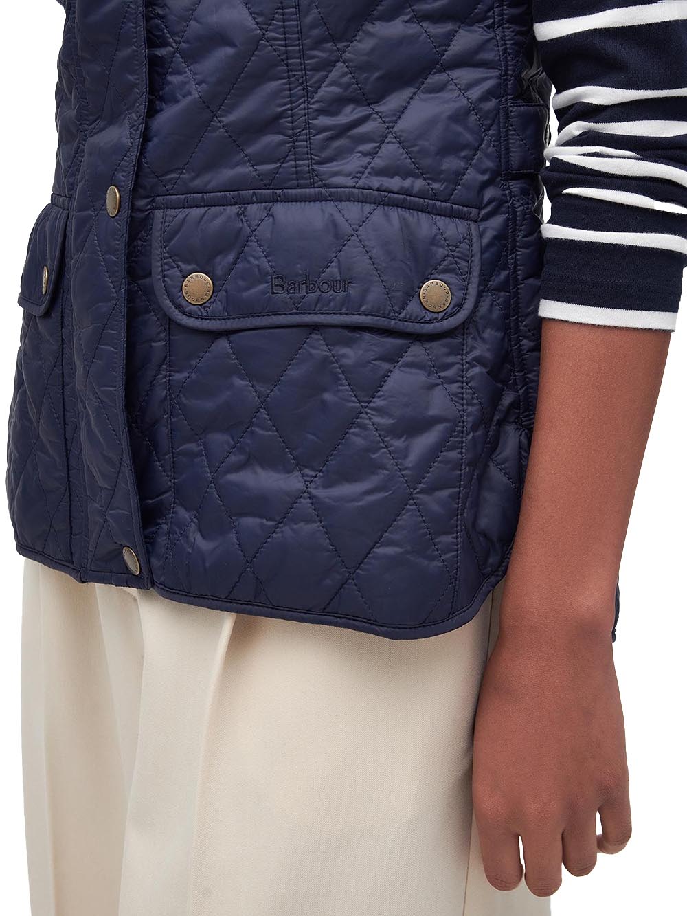 Barbour Smanicato Donna Lgi0003 Otterburn Gilet Blu