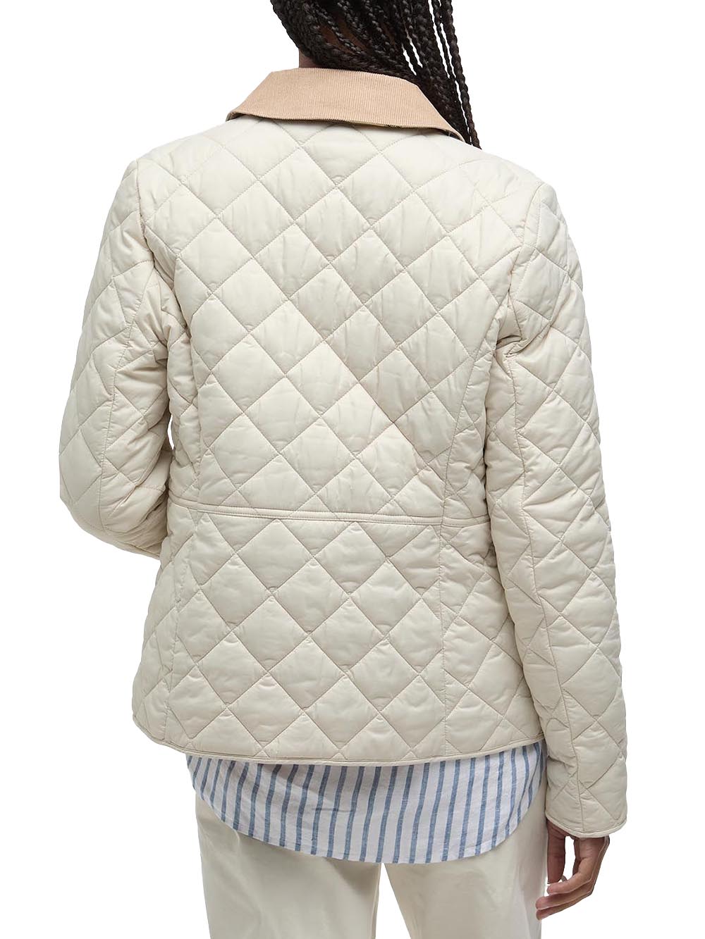 Barbour Giubbino Donna Lqu1012 Deveron Quilt Panna