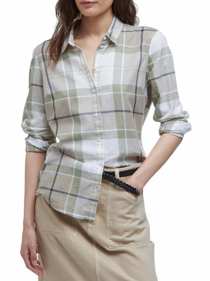 Barbour Camicia Donna Lsh1353 Bredon Shirt Verde