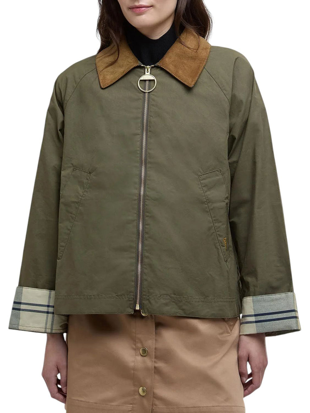 Barbour Giubbino Donna Lsp0203 Catlin Showerproof Jacket Verde oliva