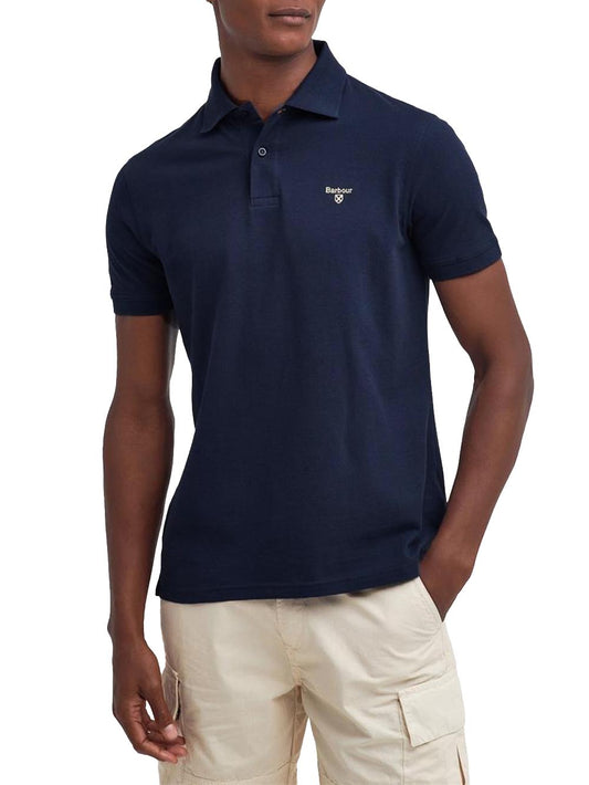 Barbour Polo Uomo Ml1367 Lightweight Sports Polo Shirt Blu