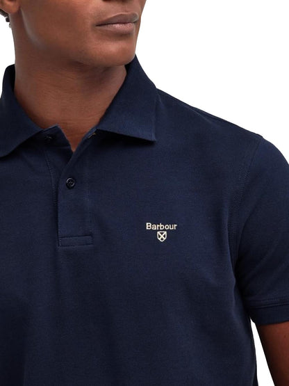 Barbour Polo Uomo Ml1367 Lightweight Sports Polo Shirt Blu