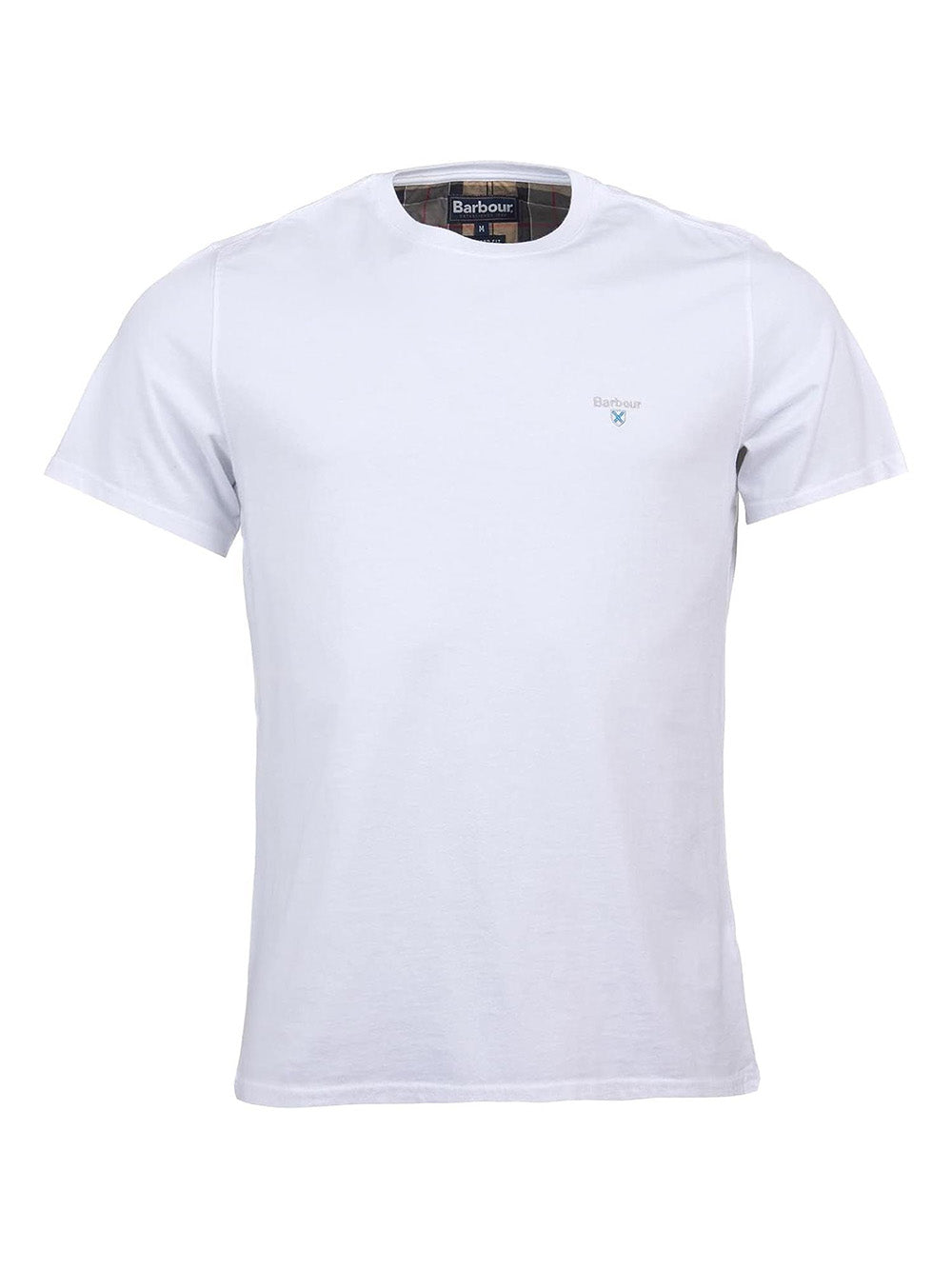 Barbour T-shirt Uomo Mts0670 Tartan Sports Tee Bianco