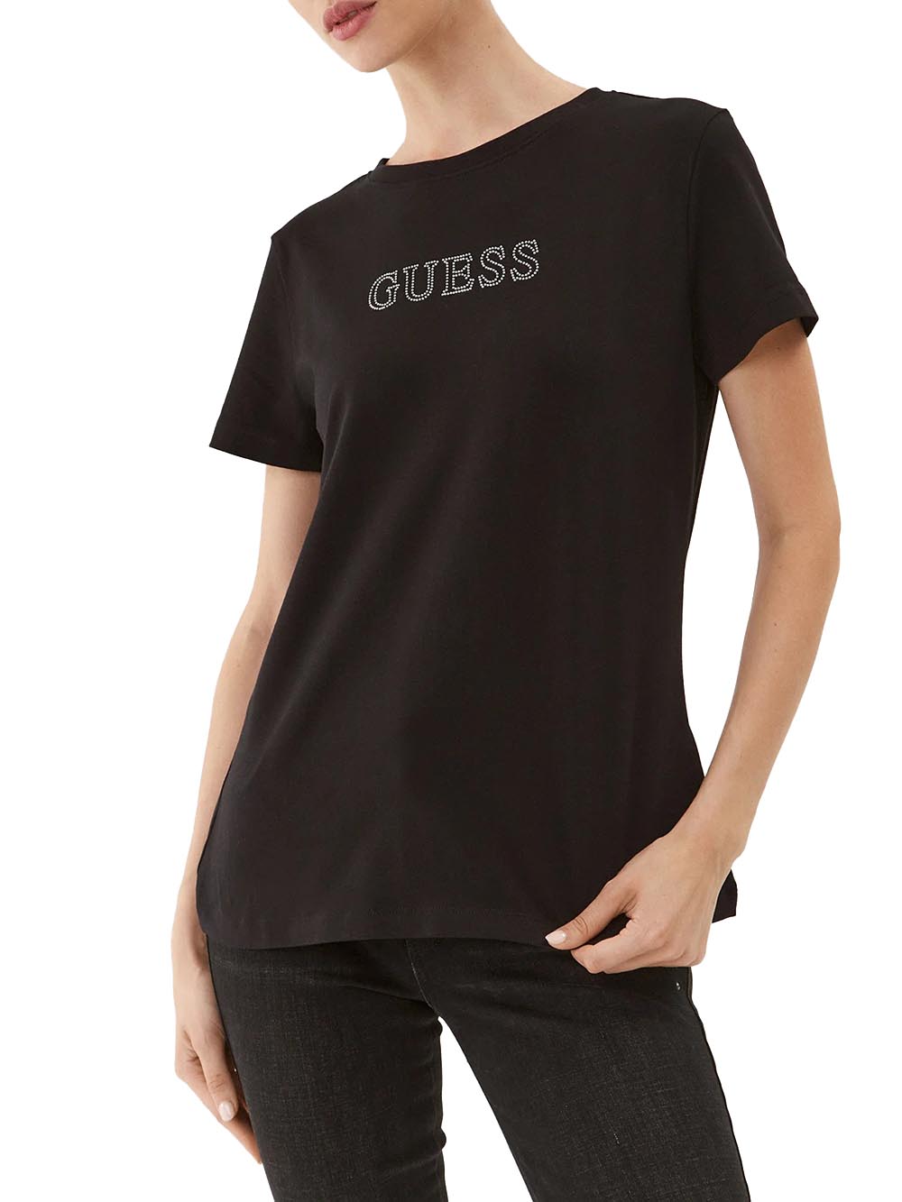 Guess T-shirt Donna V3bi11 J1314 Briana Nero