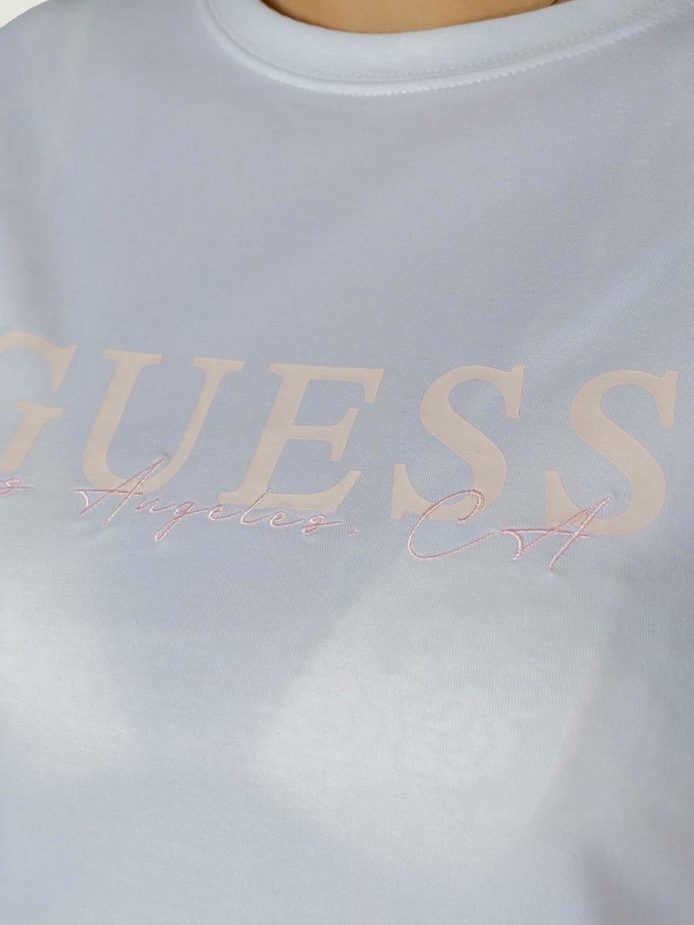 Guess T-shirt Donna V5gi15 J1314 Kamelie Bianco