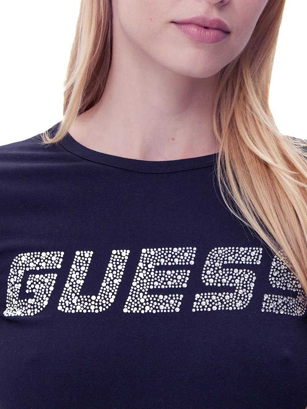 Guess T-shirt Donna V5gi20 J1314 New Kiara Blu