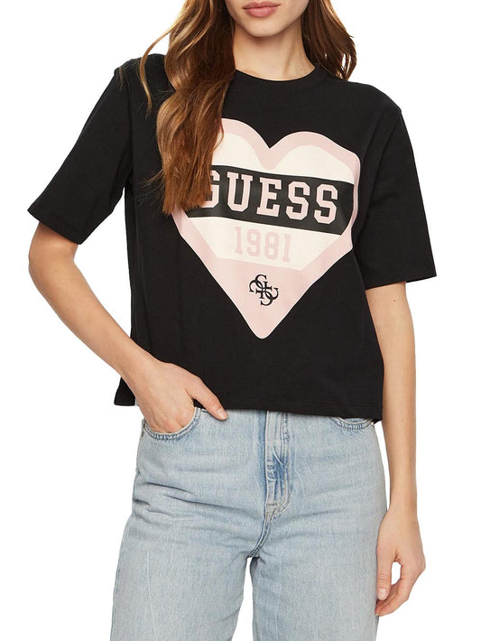 Guess T-shirt Donna V5ri01 I3z14 Monica Nero