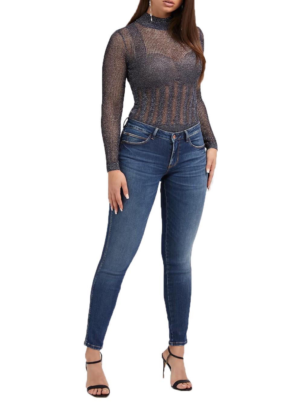 Guess Jeans Donna W2yaj2 D4q02 Curve X Medio