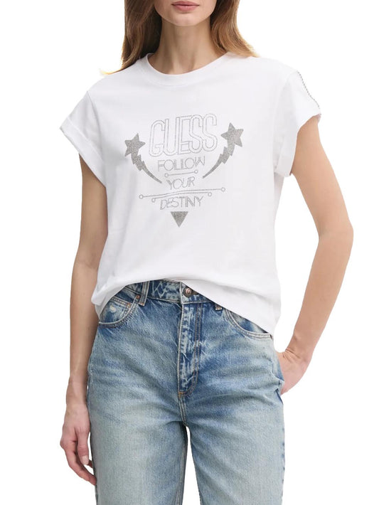 Guess T-shirt Donna W5ri06 I3z14 Bianco